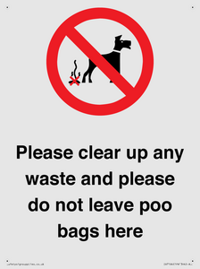 Please clear up any waste and please do not leave poo bags here